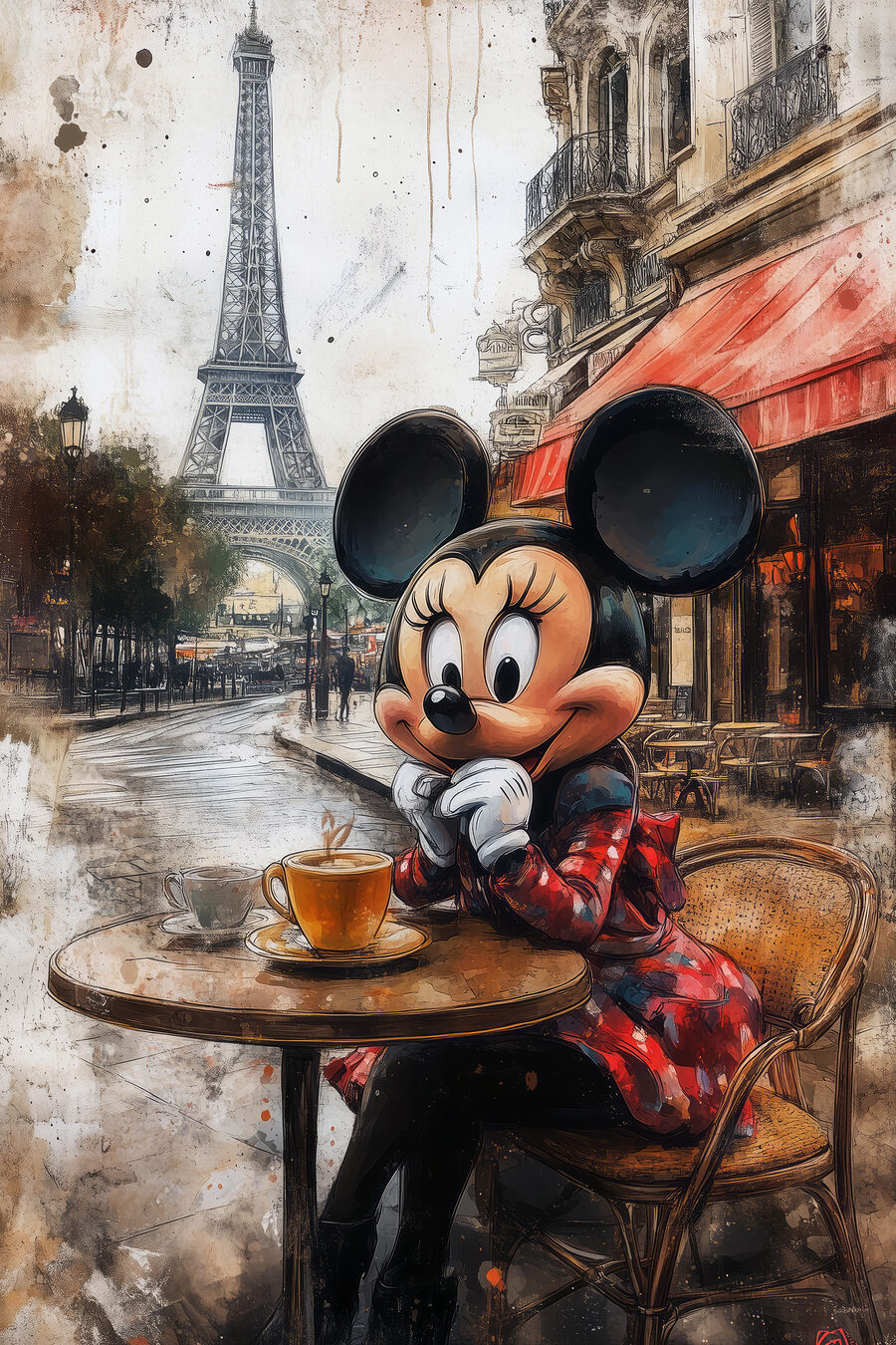 Minnie al caffè — design completo