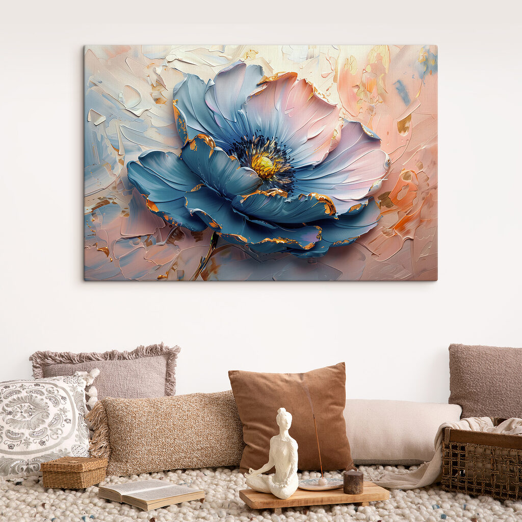 Fiore blu su pesca — ambiente 2