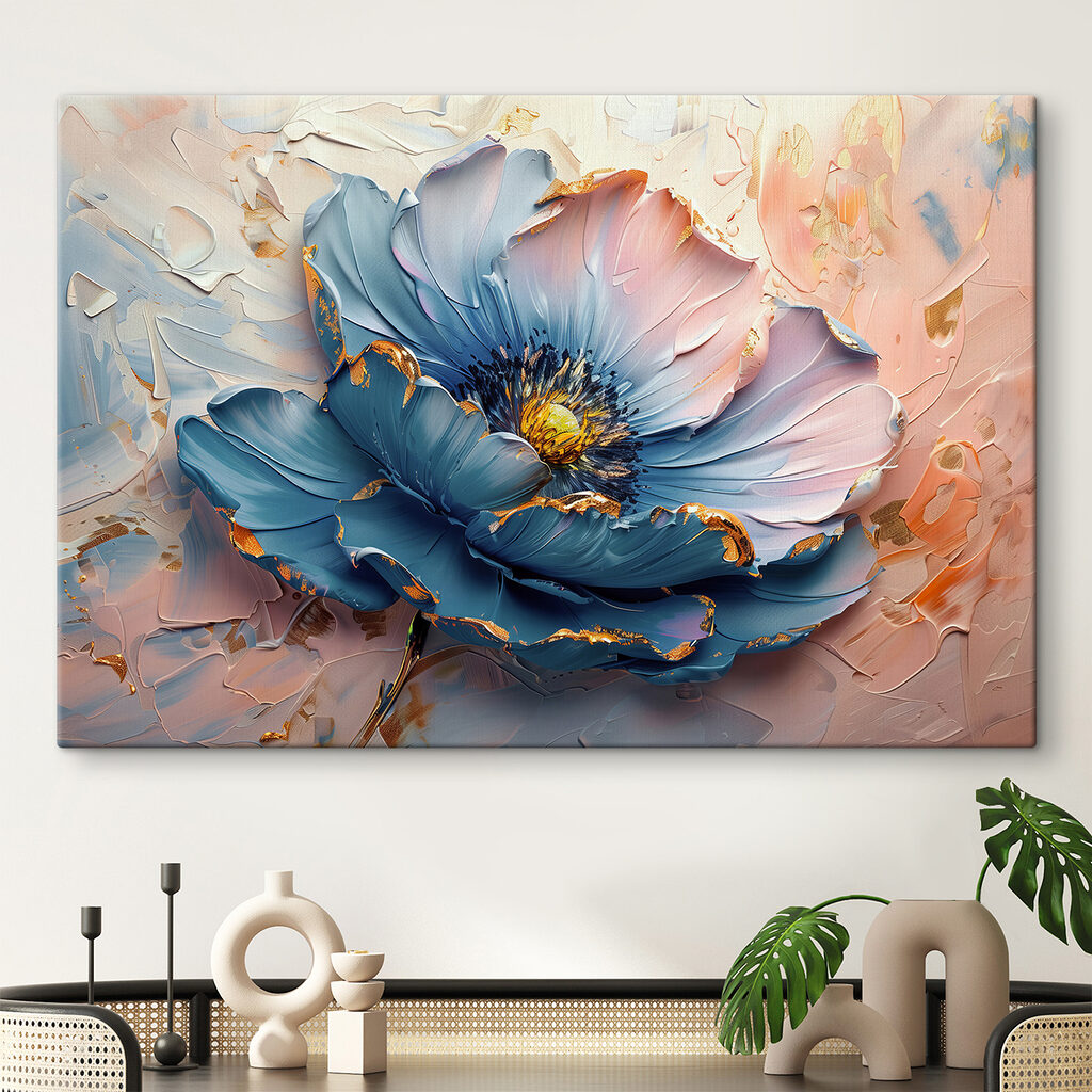 Fiore blu su pesca — ambiente 1