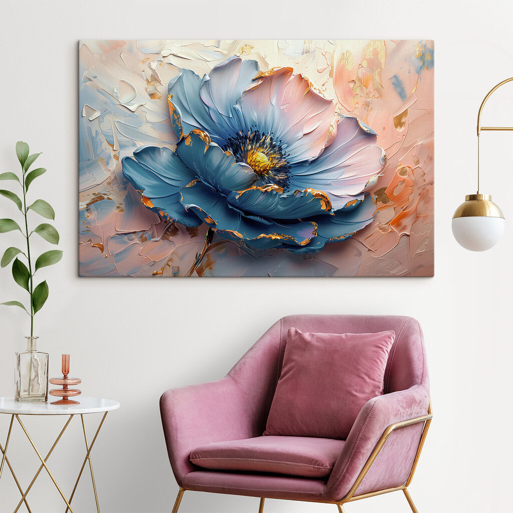 Fiore blu su pesca — ambiente 3