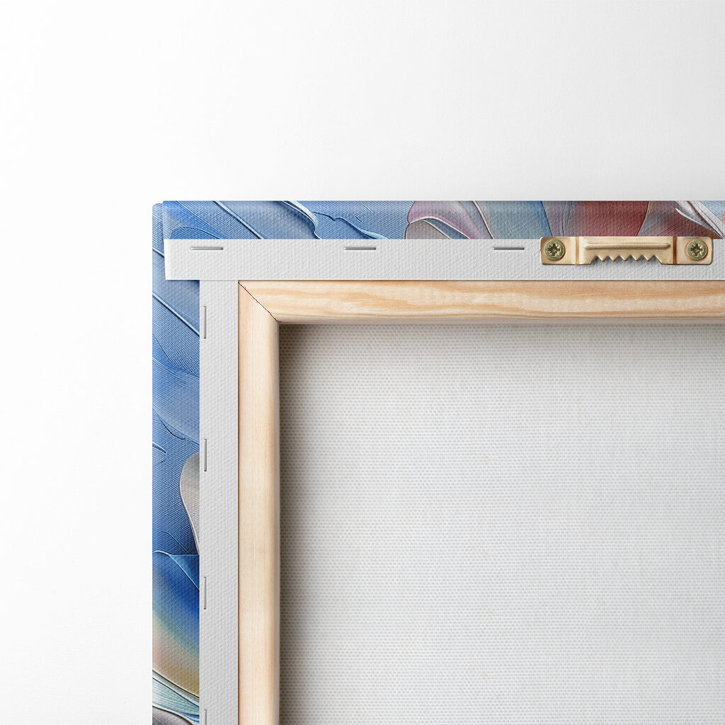 Fiore pastello su azzurro — retro