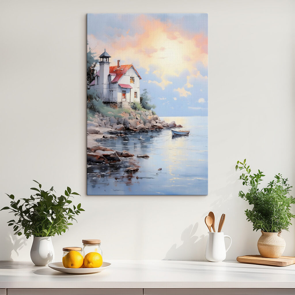Casa costiera al crepuscolo — ambiente 1