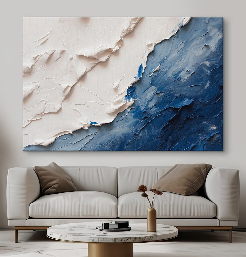 Bianco su blu profondo — ambiente 3