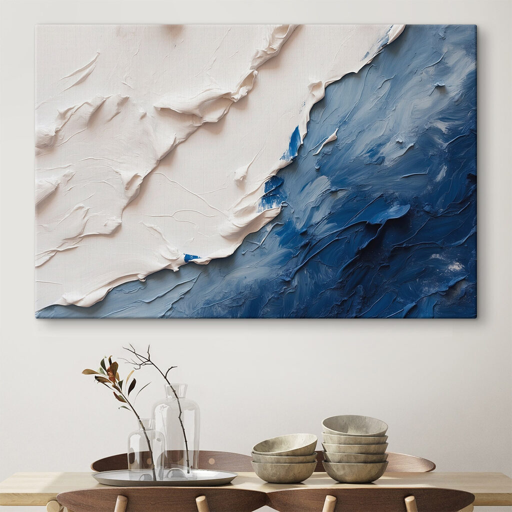 Bianco su blu profondo — ambiente 1