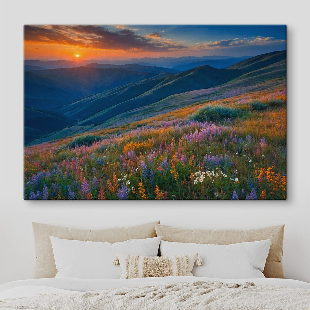 Pascolo viola al tramonto — ambiente 2