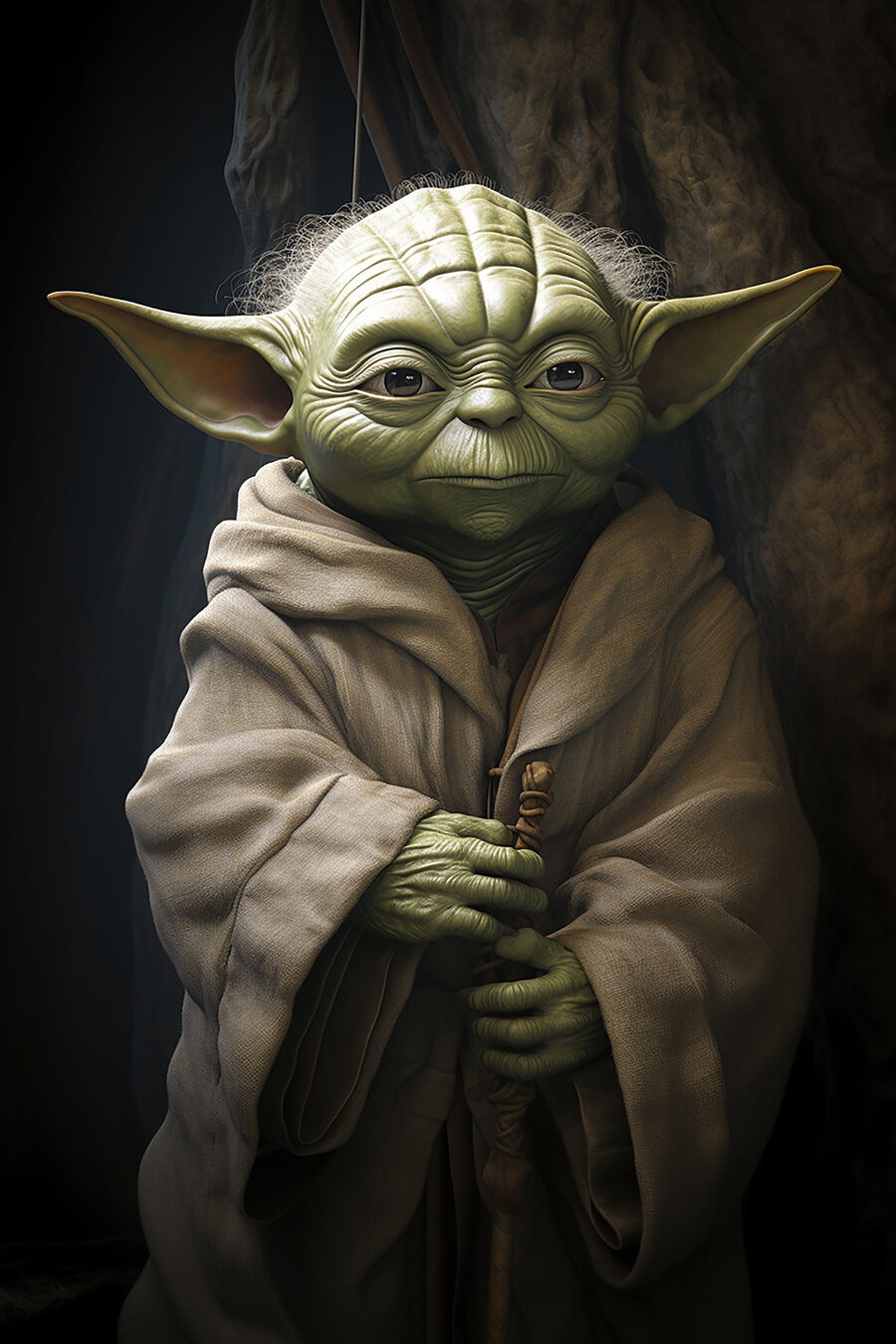 Yoda tra le pieghe — design completo