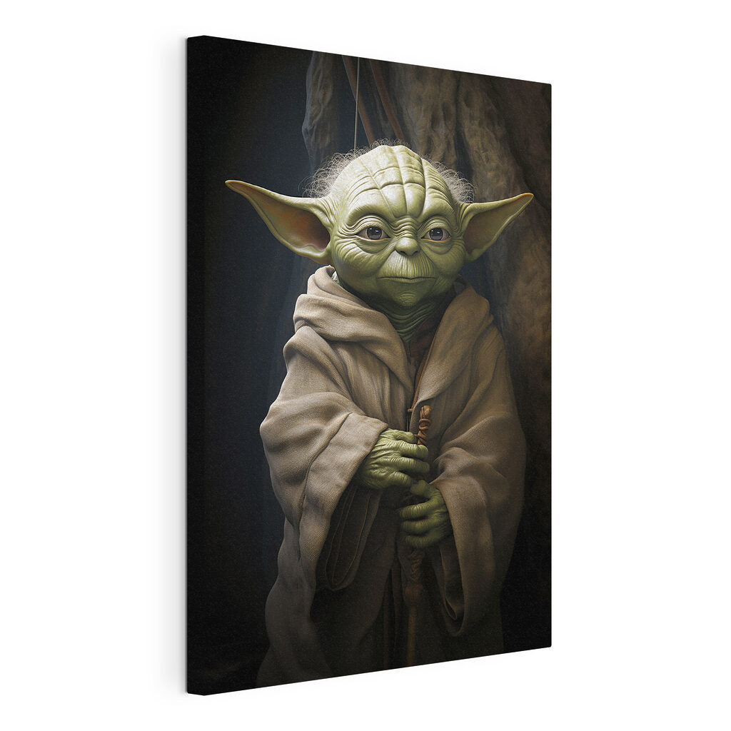 Yoda tra le pieghe, tela tesa e bordo avvolto