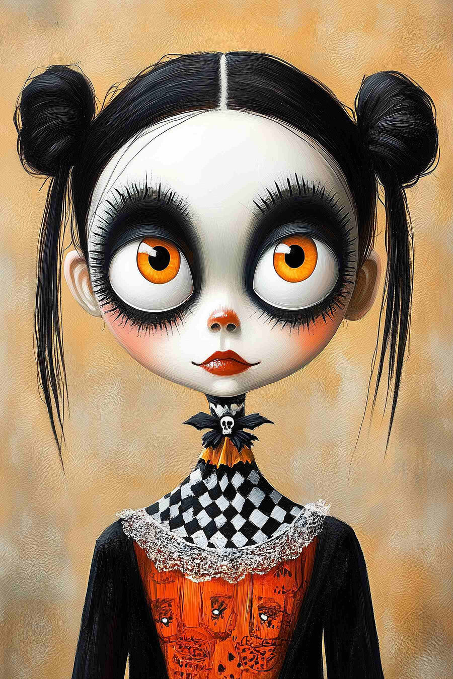 Ragazza a scacchi — design completo