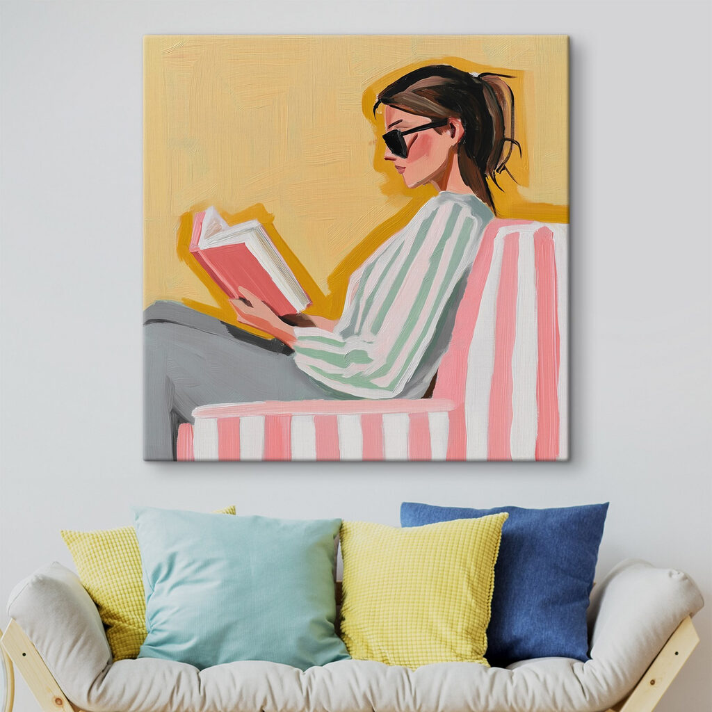 Lettura tra strisce rosa — ambiente 3