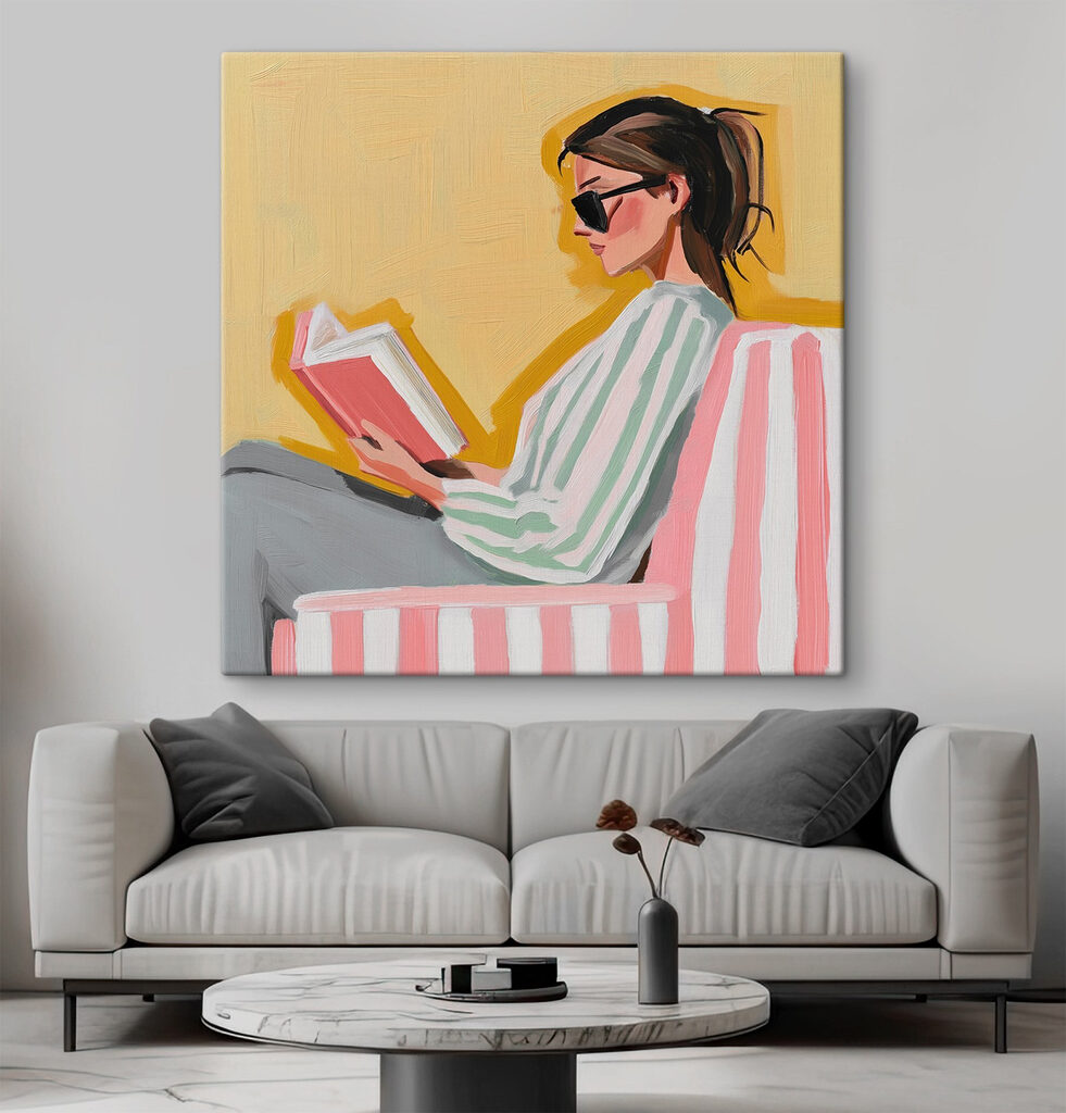 Lettura tra strisce rosa — ambiente 2