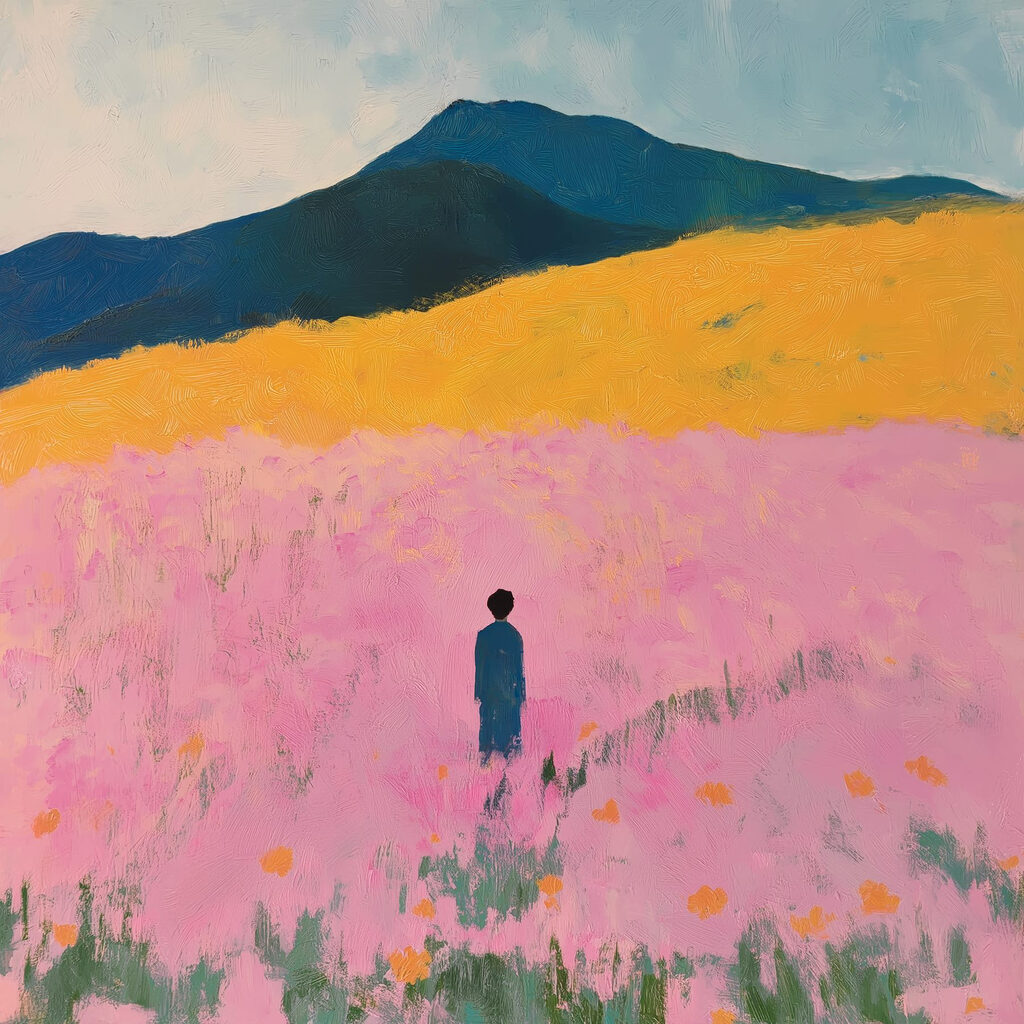 Solo nel campo rosa — design completo
