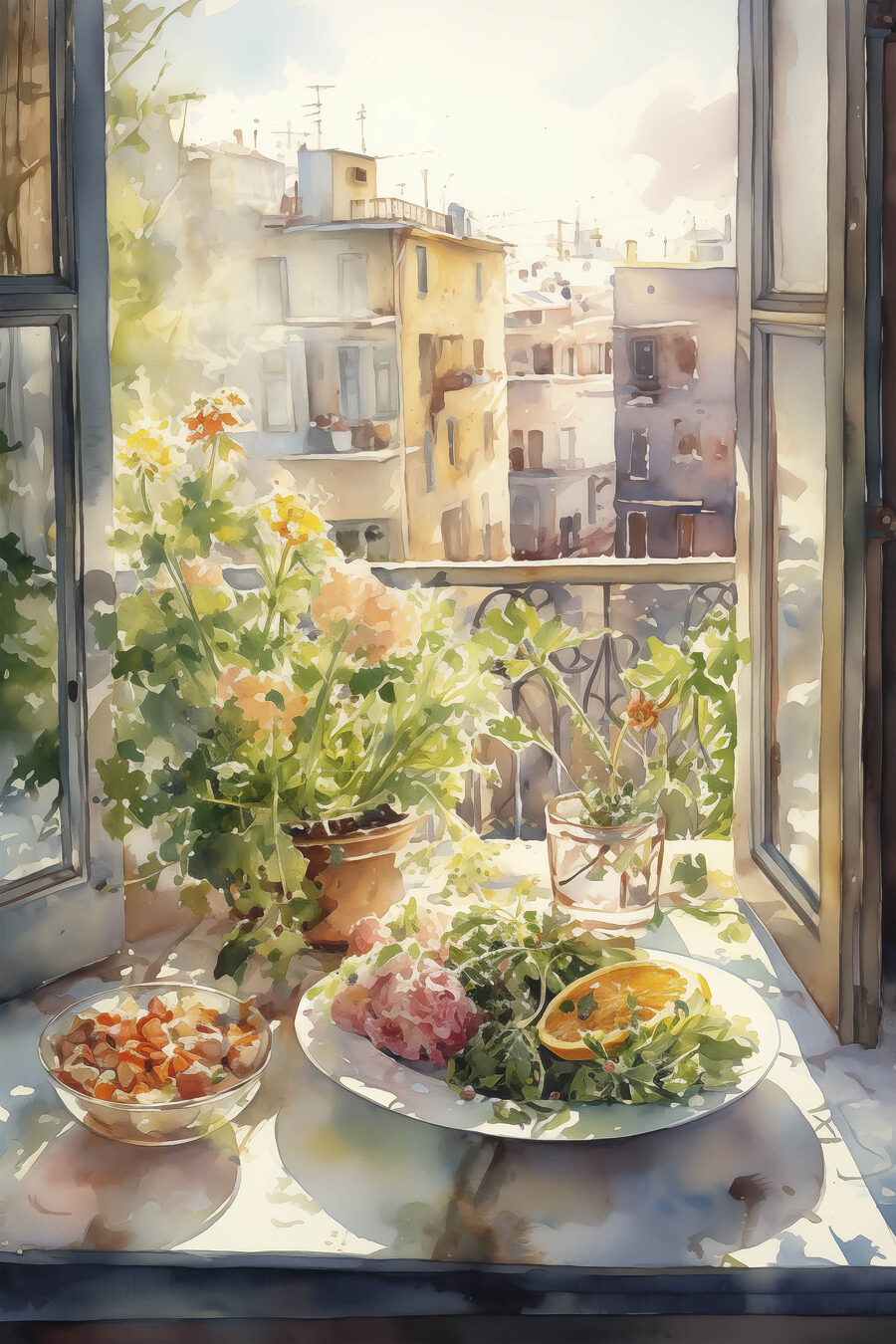 Pranzo sul balcone — design completo