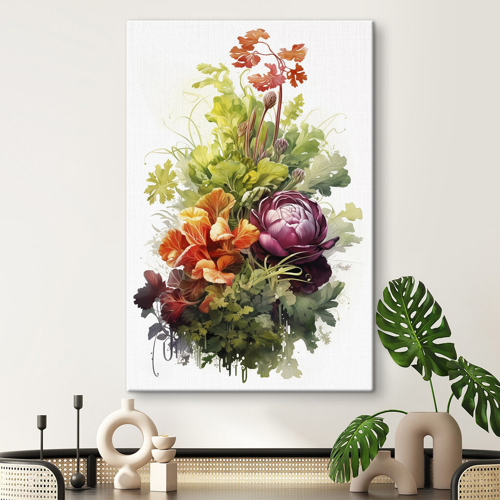 Cavolo rosso tra fiori — ambiente 1