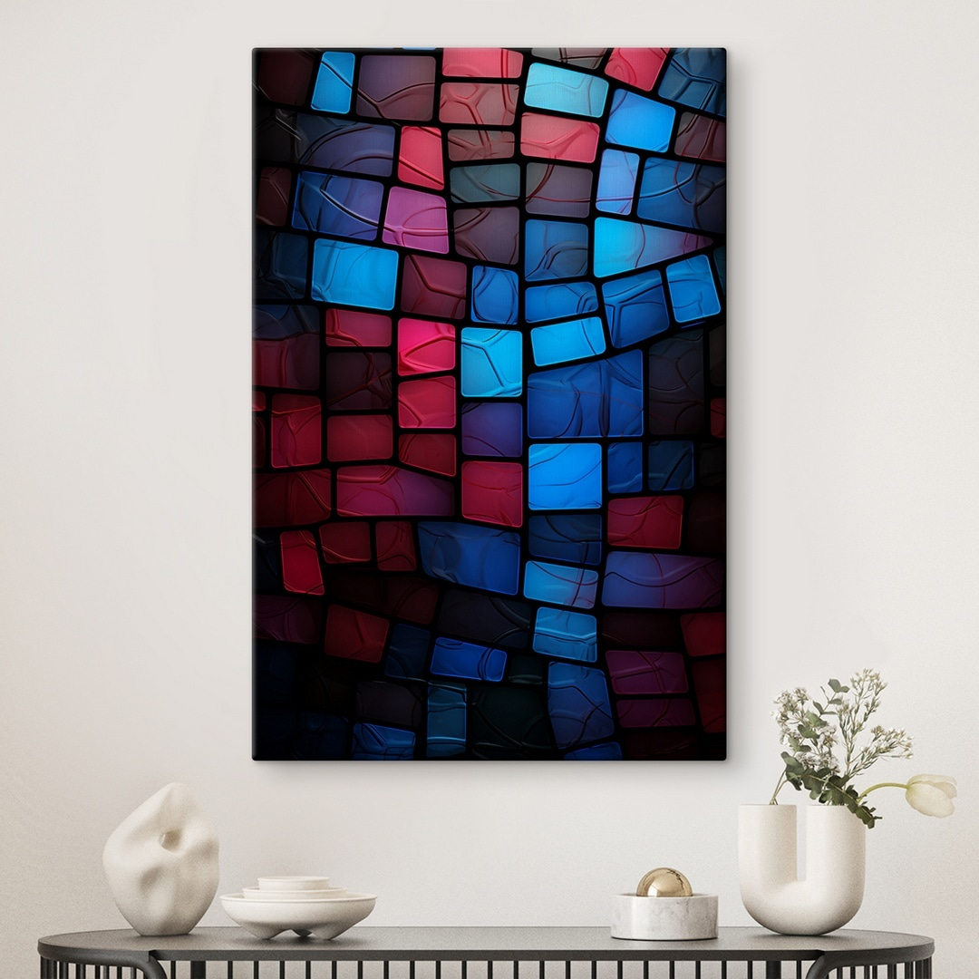 Mosaico blu e rosso — ambiente 2