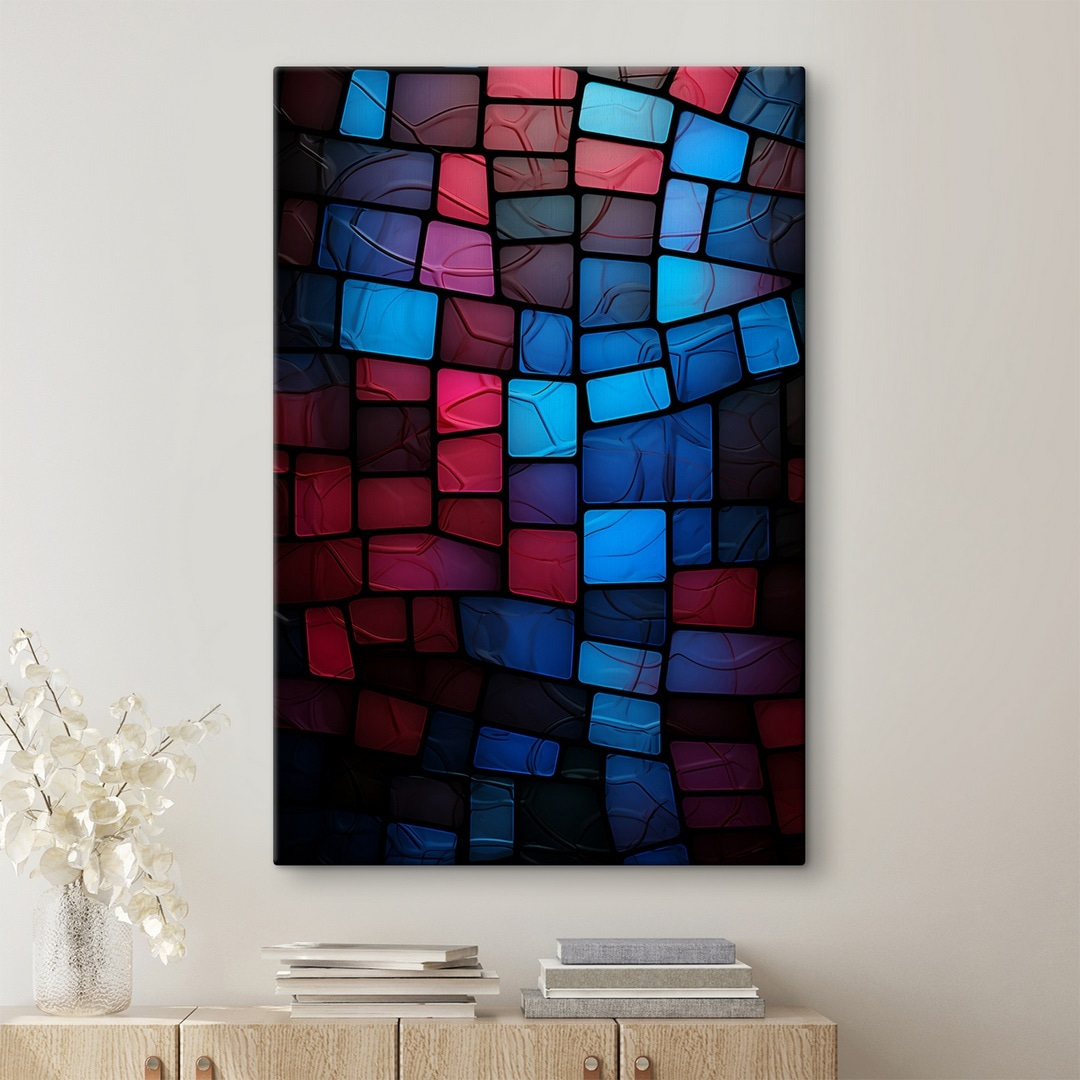 Mosaico blu e rosso — ambiente 1