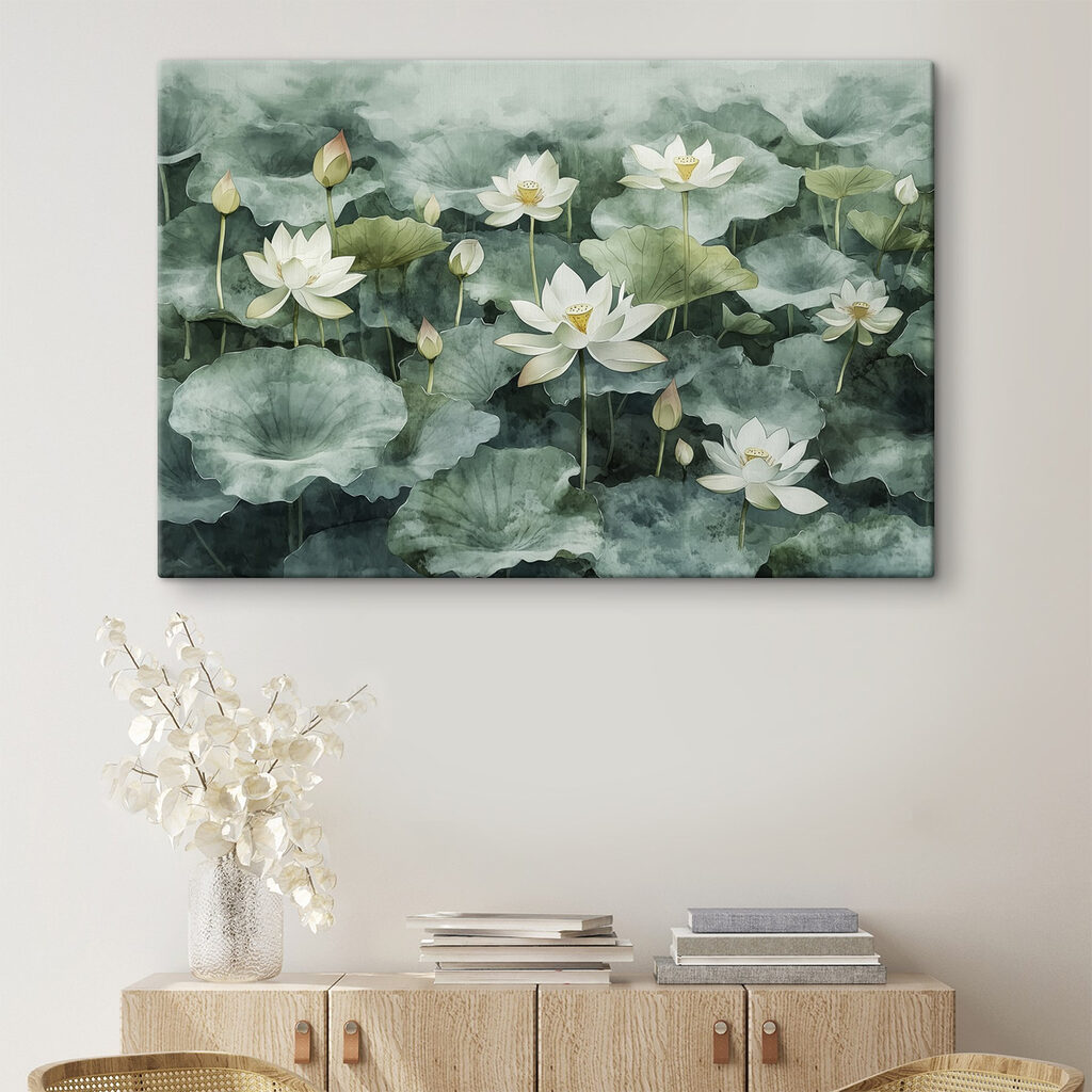 Loti in acquerello scuro — ambiente 2