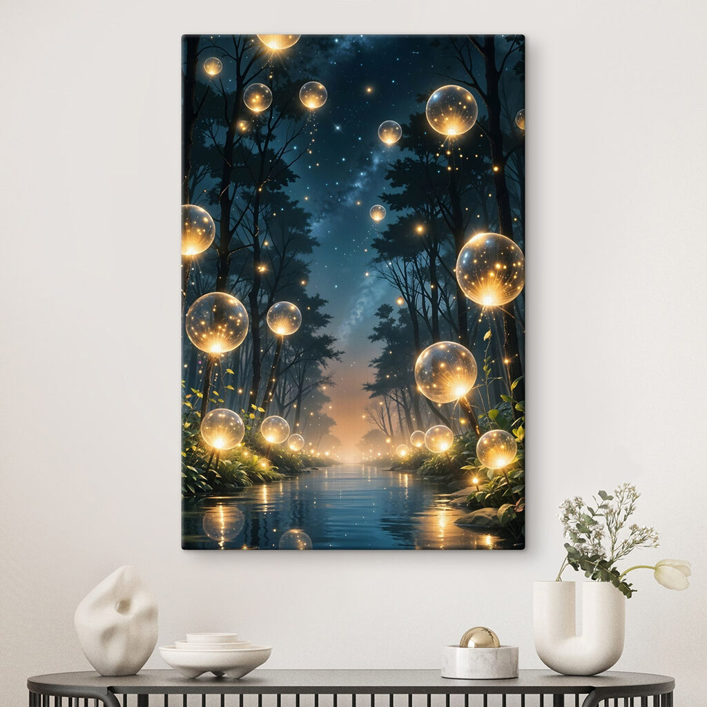 Sfere luminose nella notte — ambiente 2