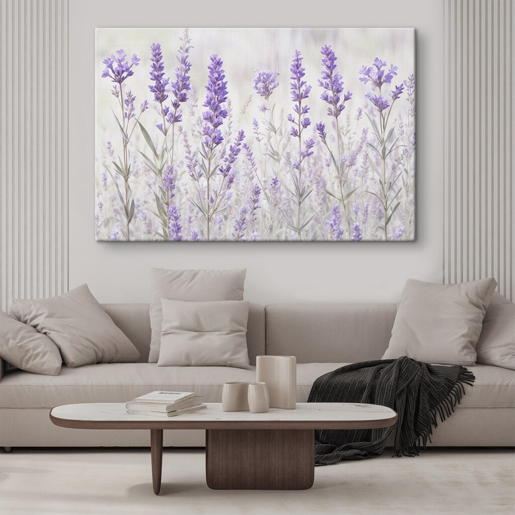 Lavanda in acquerello pallido in un ambiente