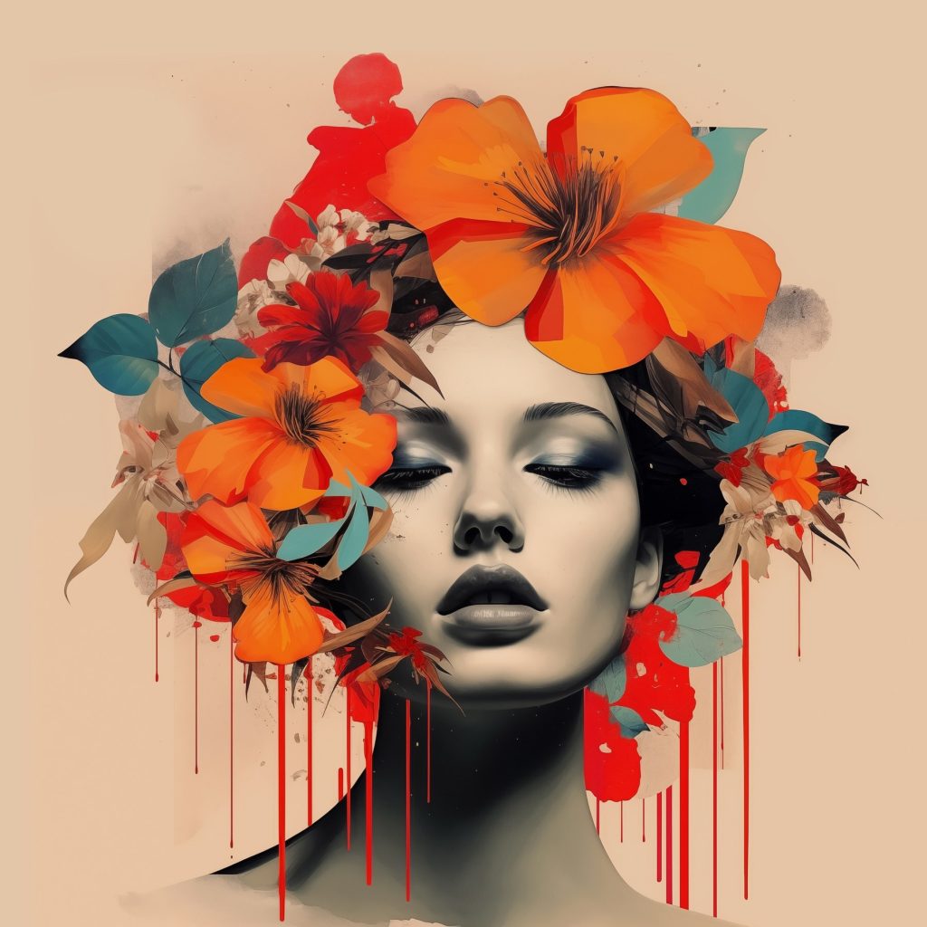 Corona di fiori arancioni — design completo