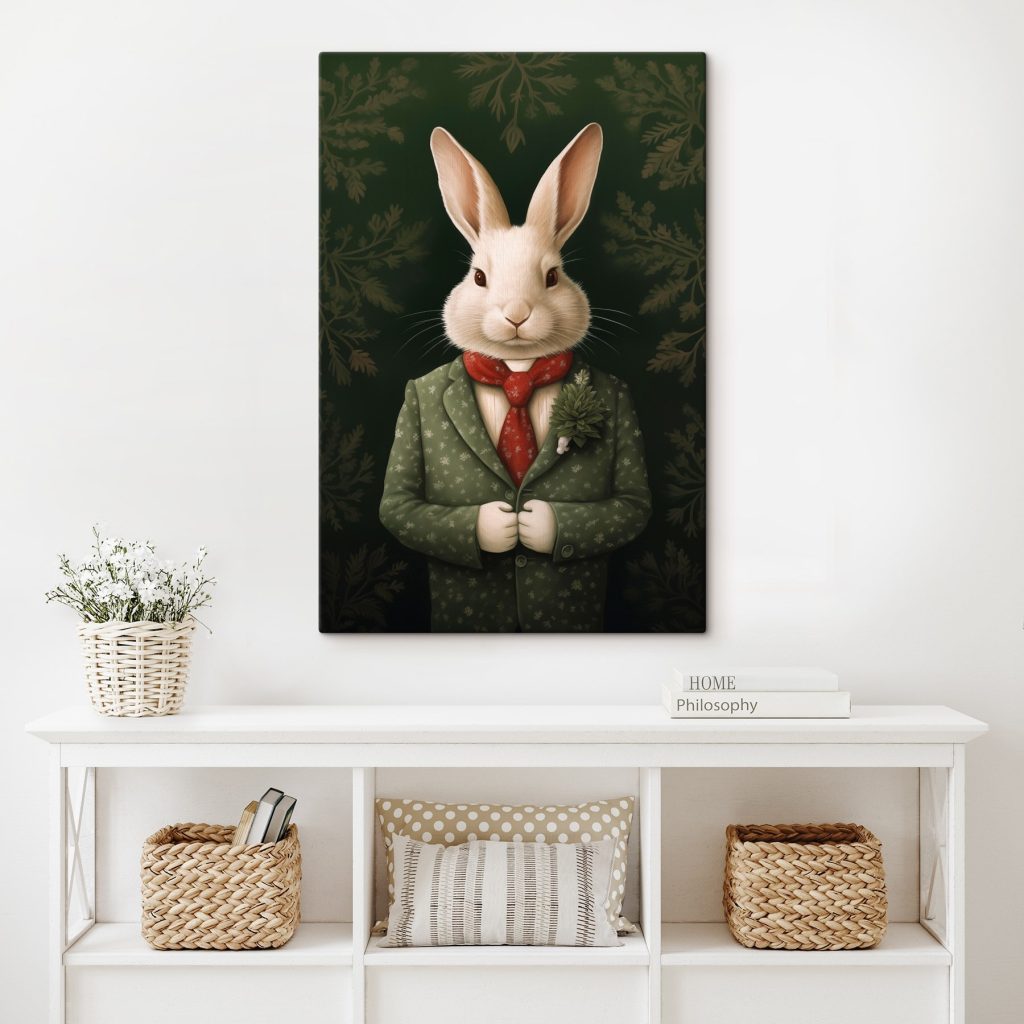 Coniglio in abito verde — ambiente 1
