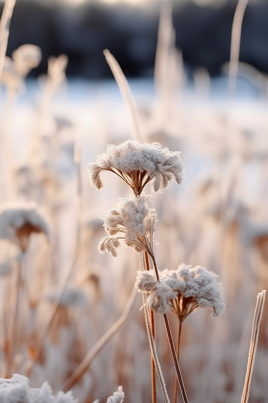 Fiori coperti di brina — design completo