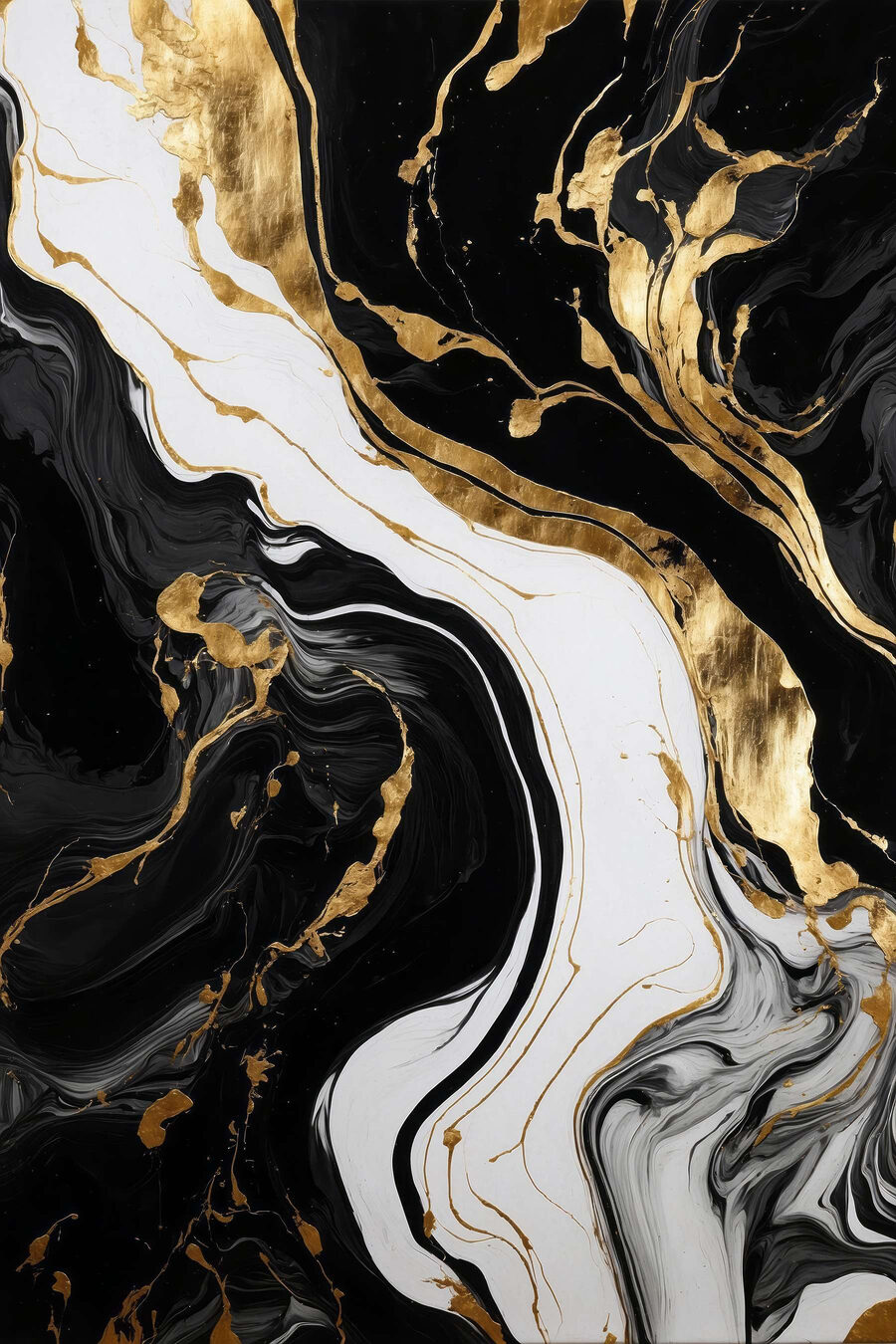 Corrente bianca nel nero — design completo