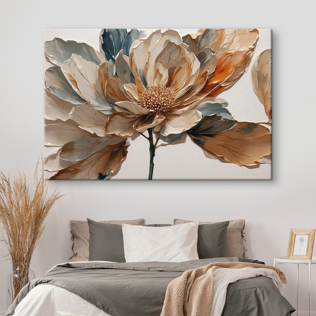Fiore in toni terrosi — ambiente 1
