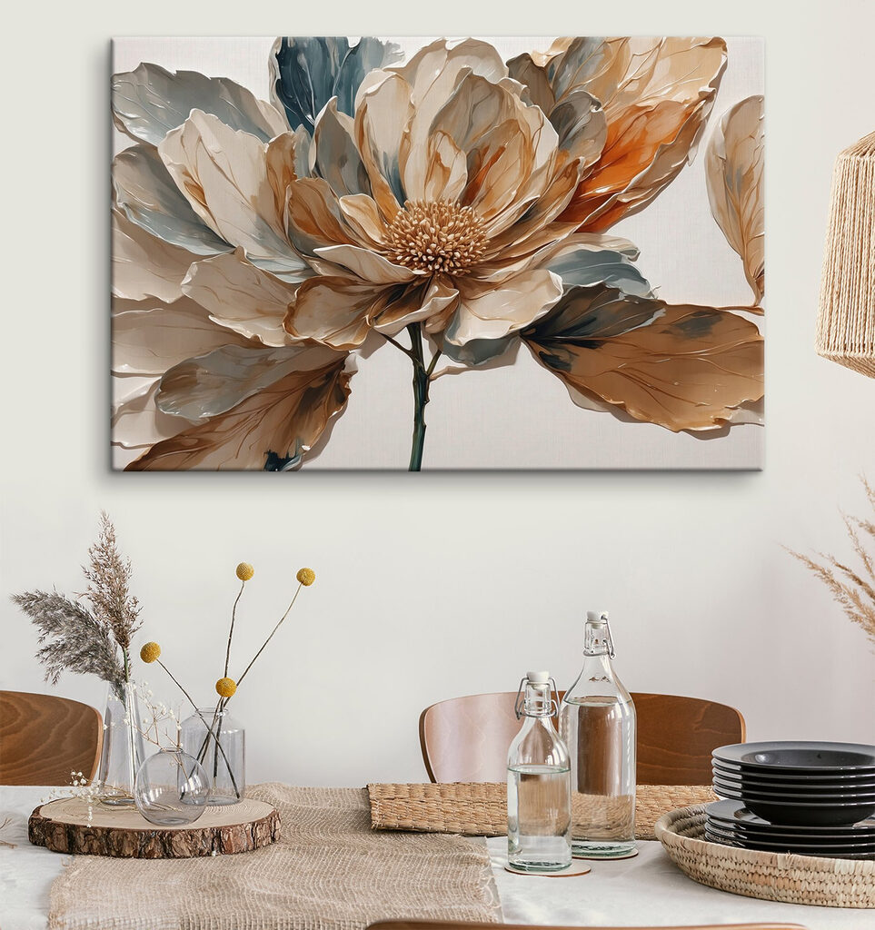 Fiore in toni terrosi — ambiente 3