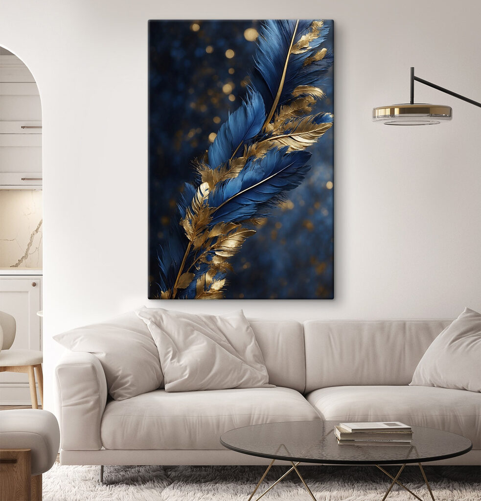 Piume blu e oro — ambiente 2
