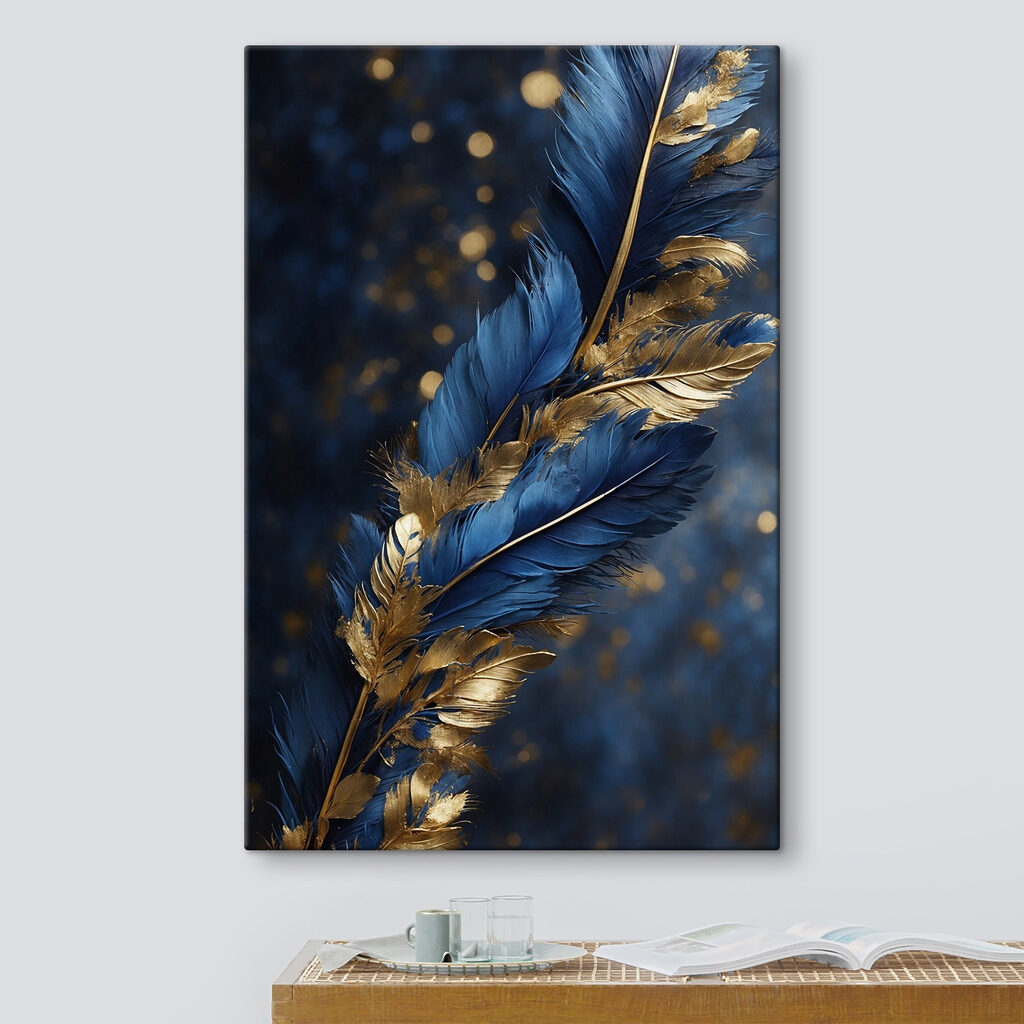 Piume blu e oro — ambiente 3