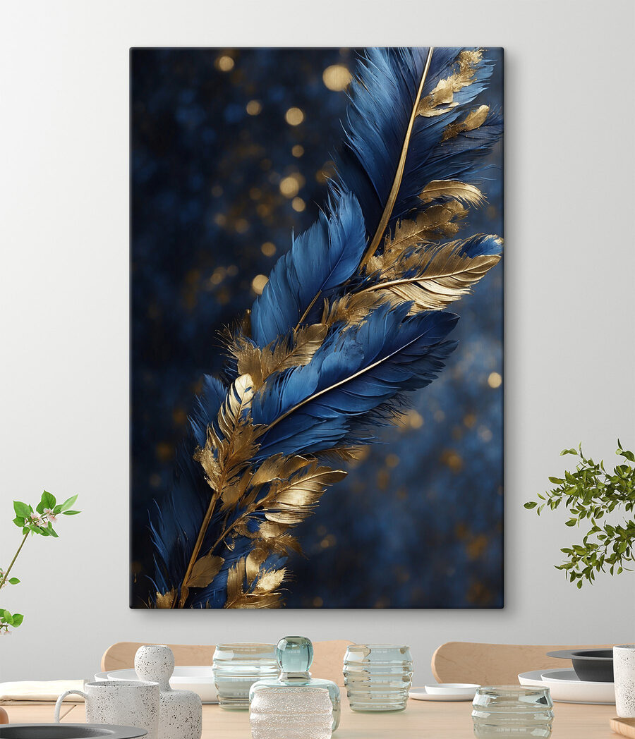 Piume blu e oro — ambiente 1