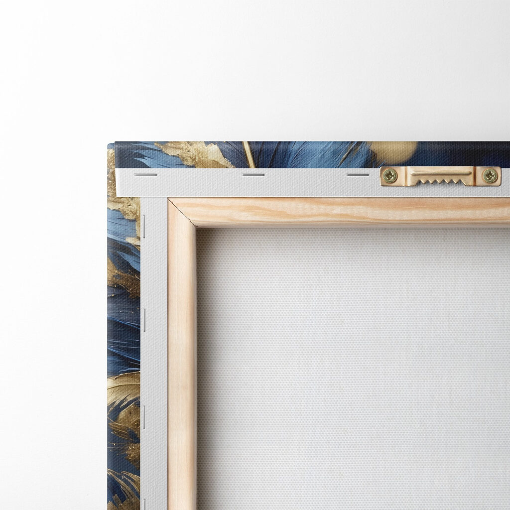 Piume blu e oro — retro