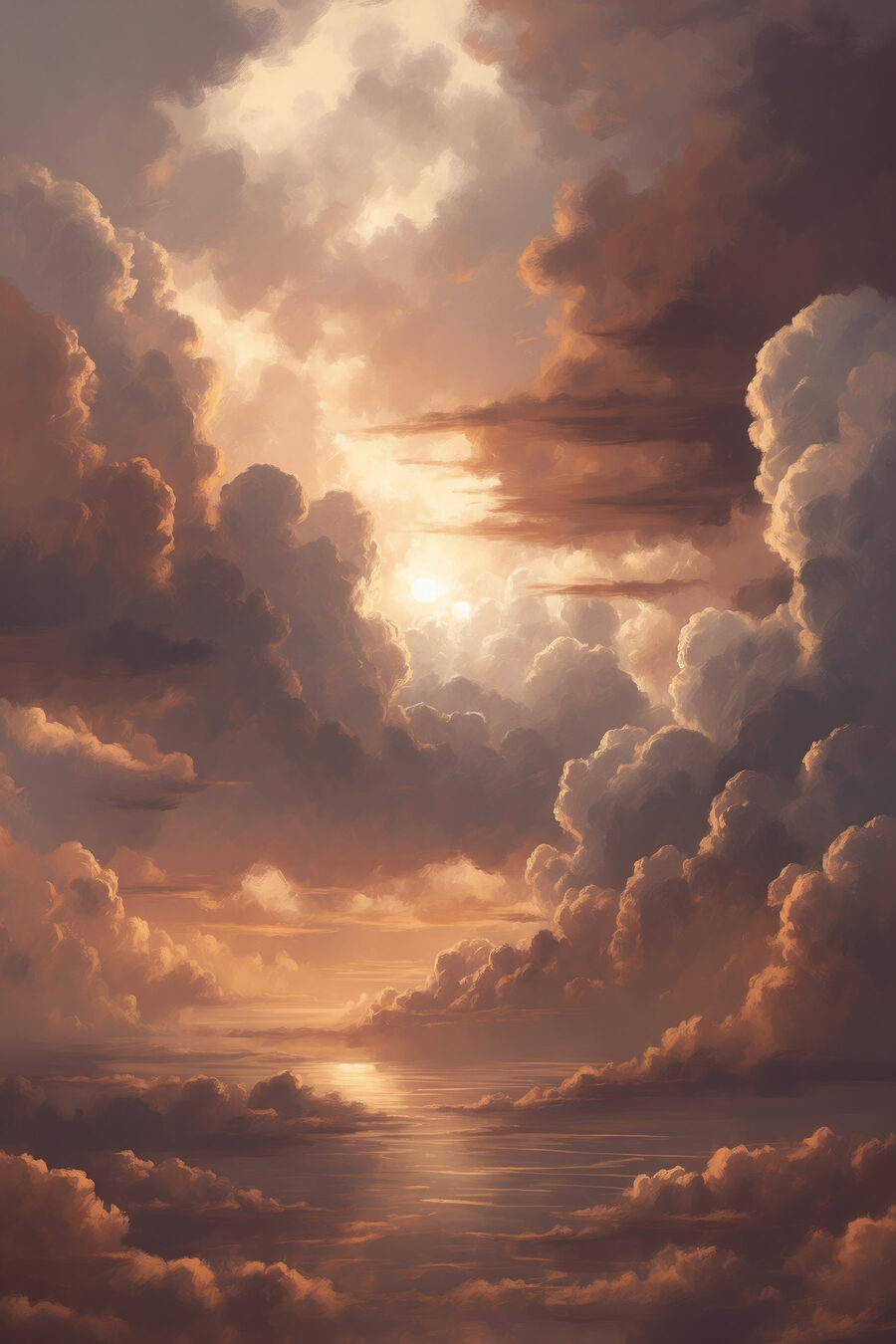 Cielo di luce dorata — design completo