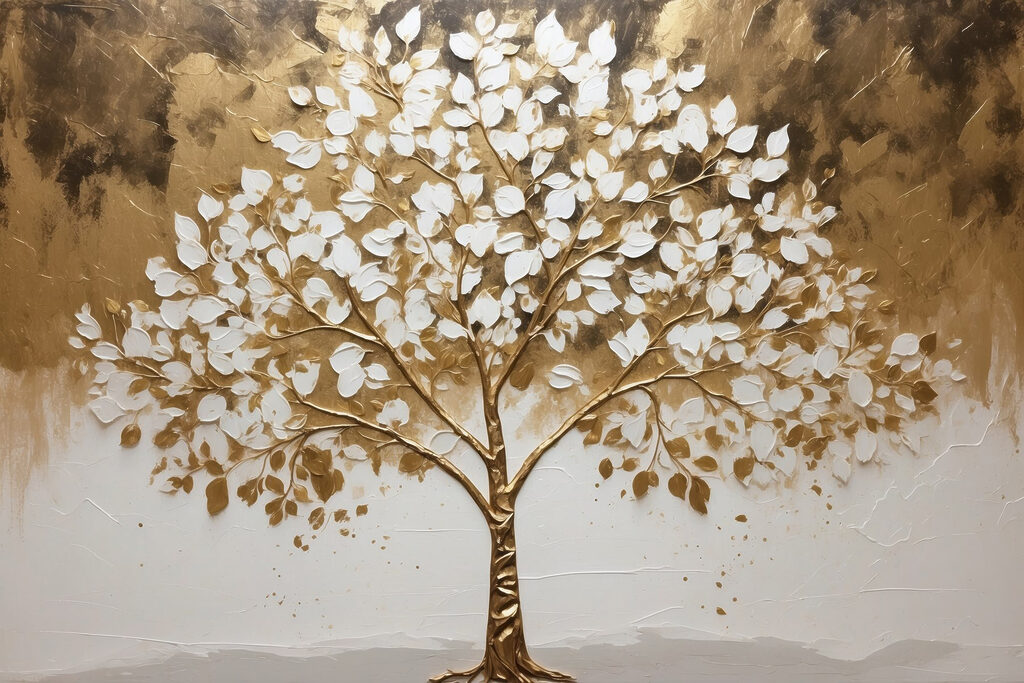 Albero dalle foglie dorate — design completo
