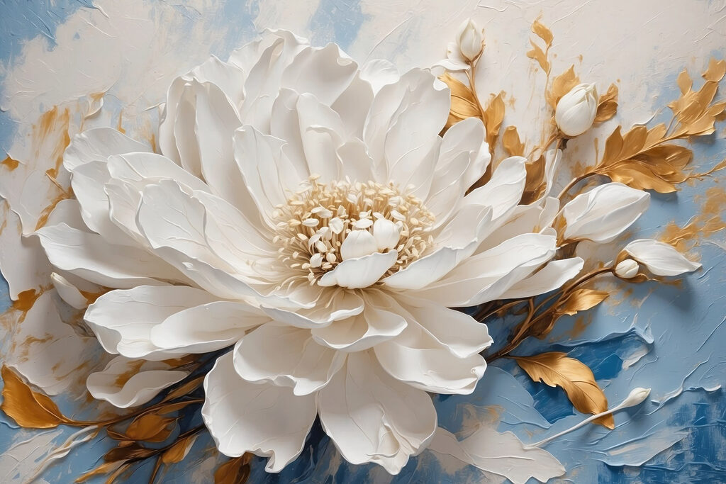 Fiore fra rami dorati — design completo