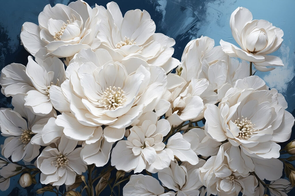 Grappolo di fiori bianchi — design completo