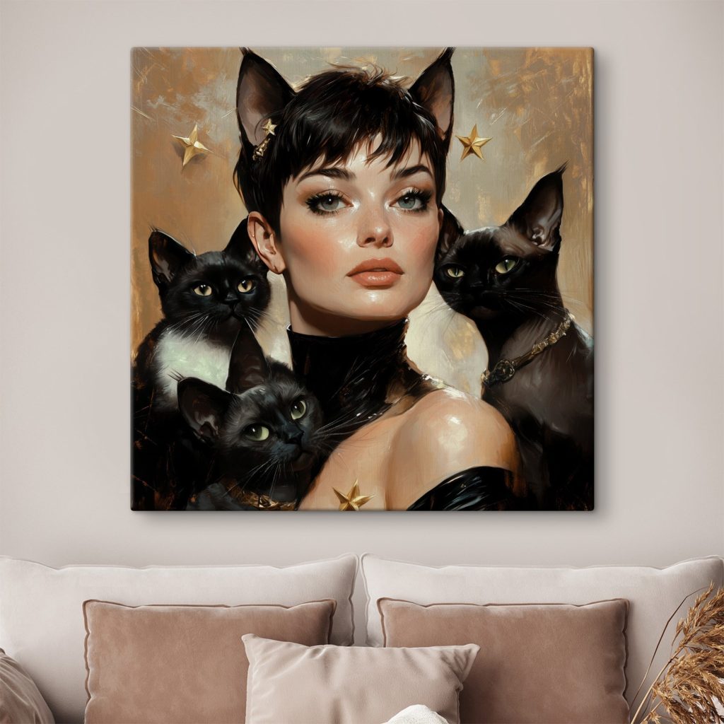 Ritratto con gatti neri — ambiente 1