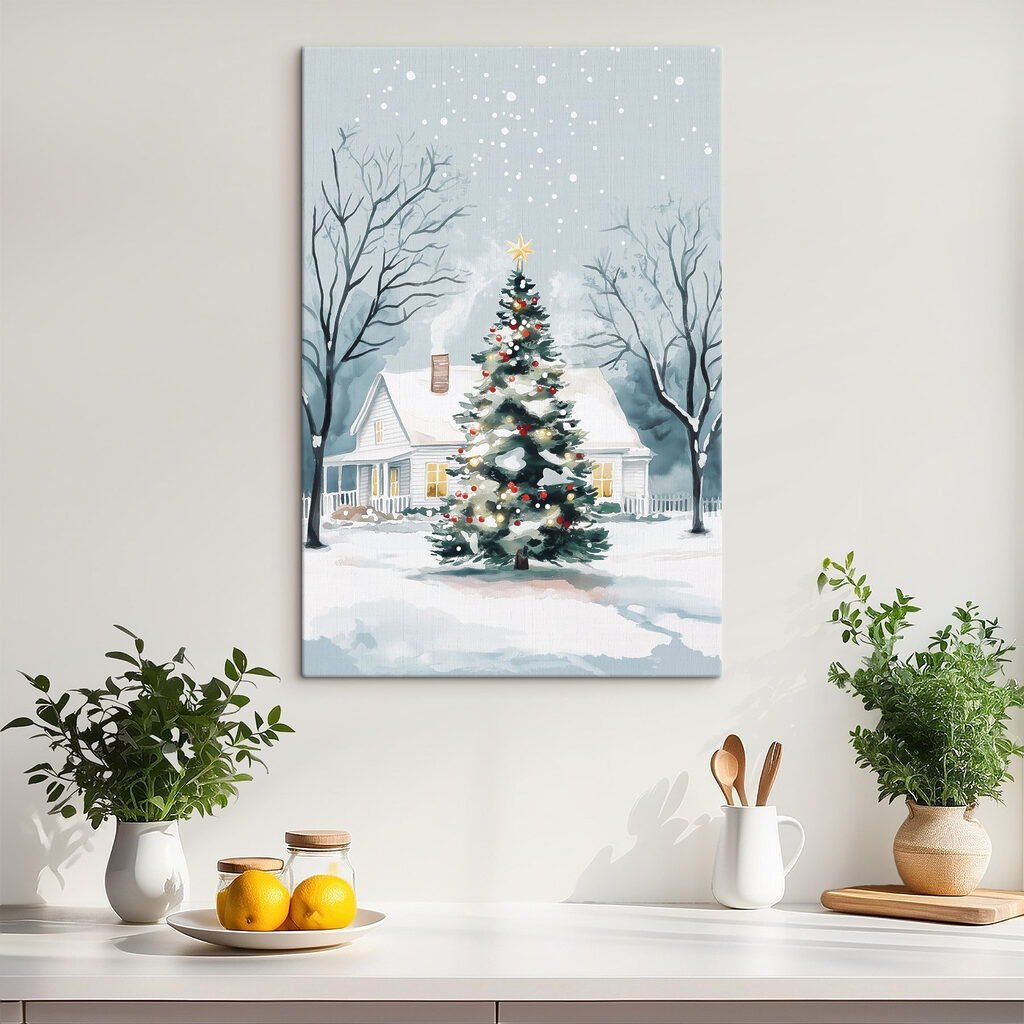 Natale davanti a casa in un ambiente