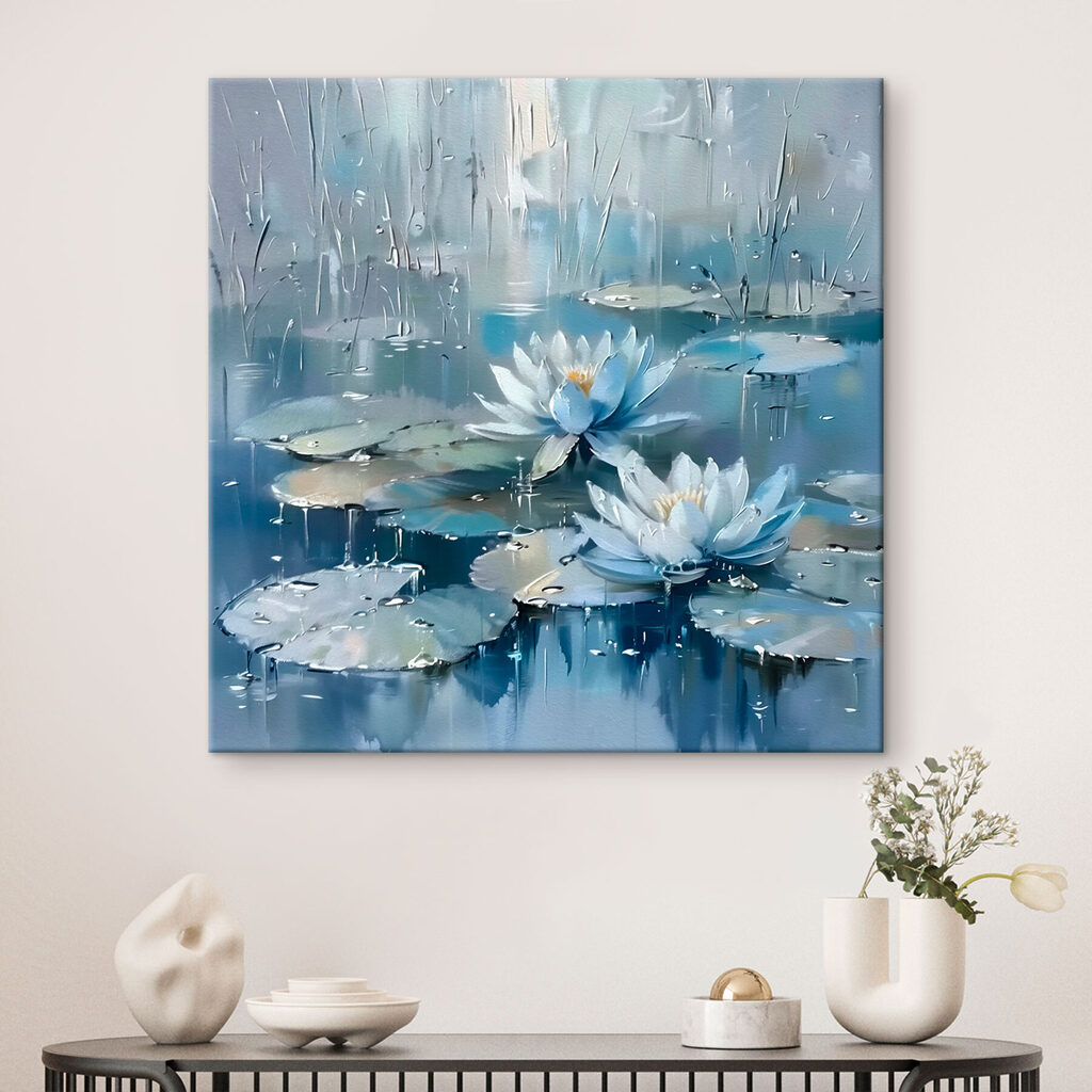 Ninfee in pioggia azzurra — ambiente 1
