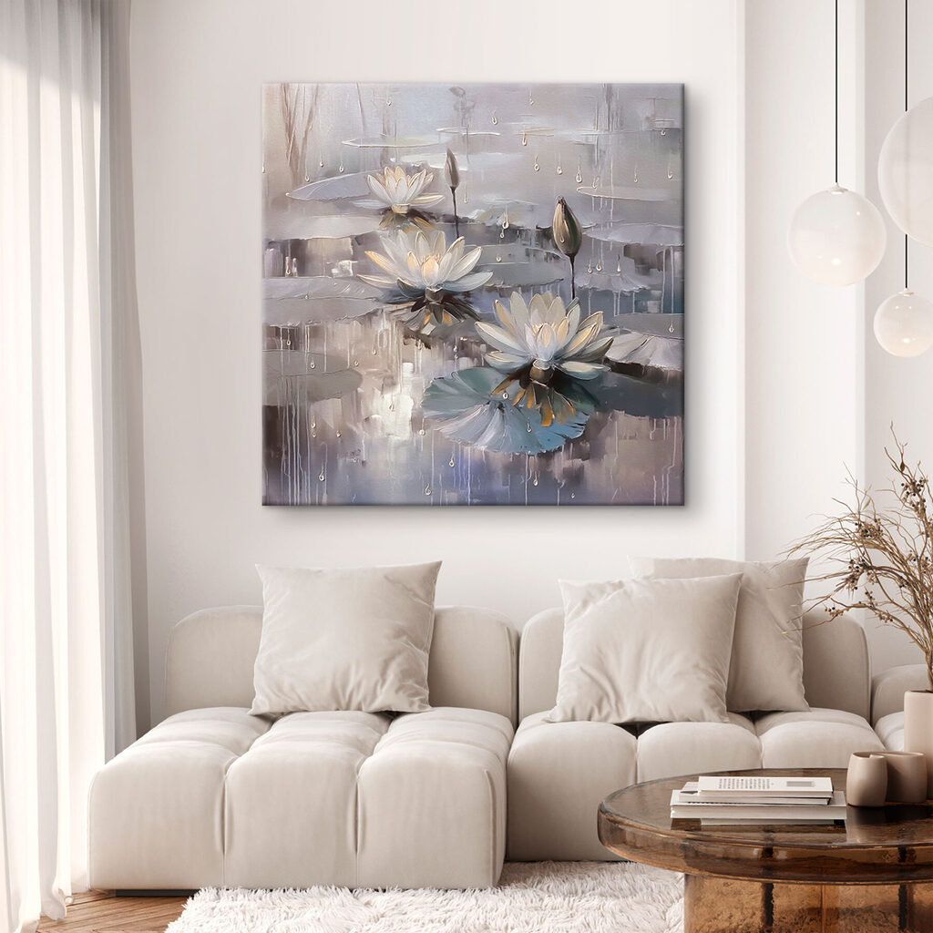 Ninfee bianche, riflessi grigi — ambiente 1