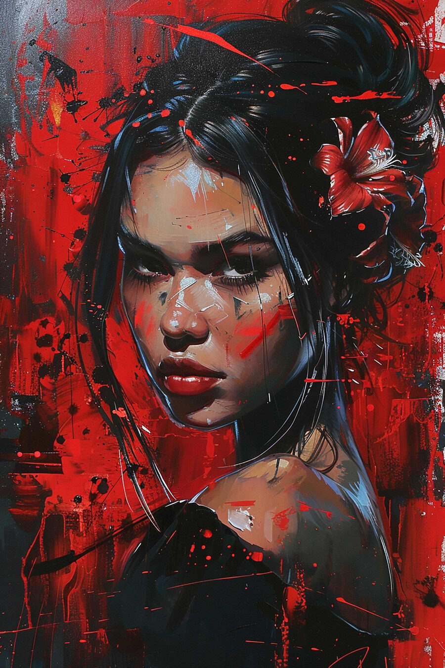 Sguardo in rosso — design completo