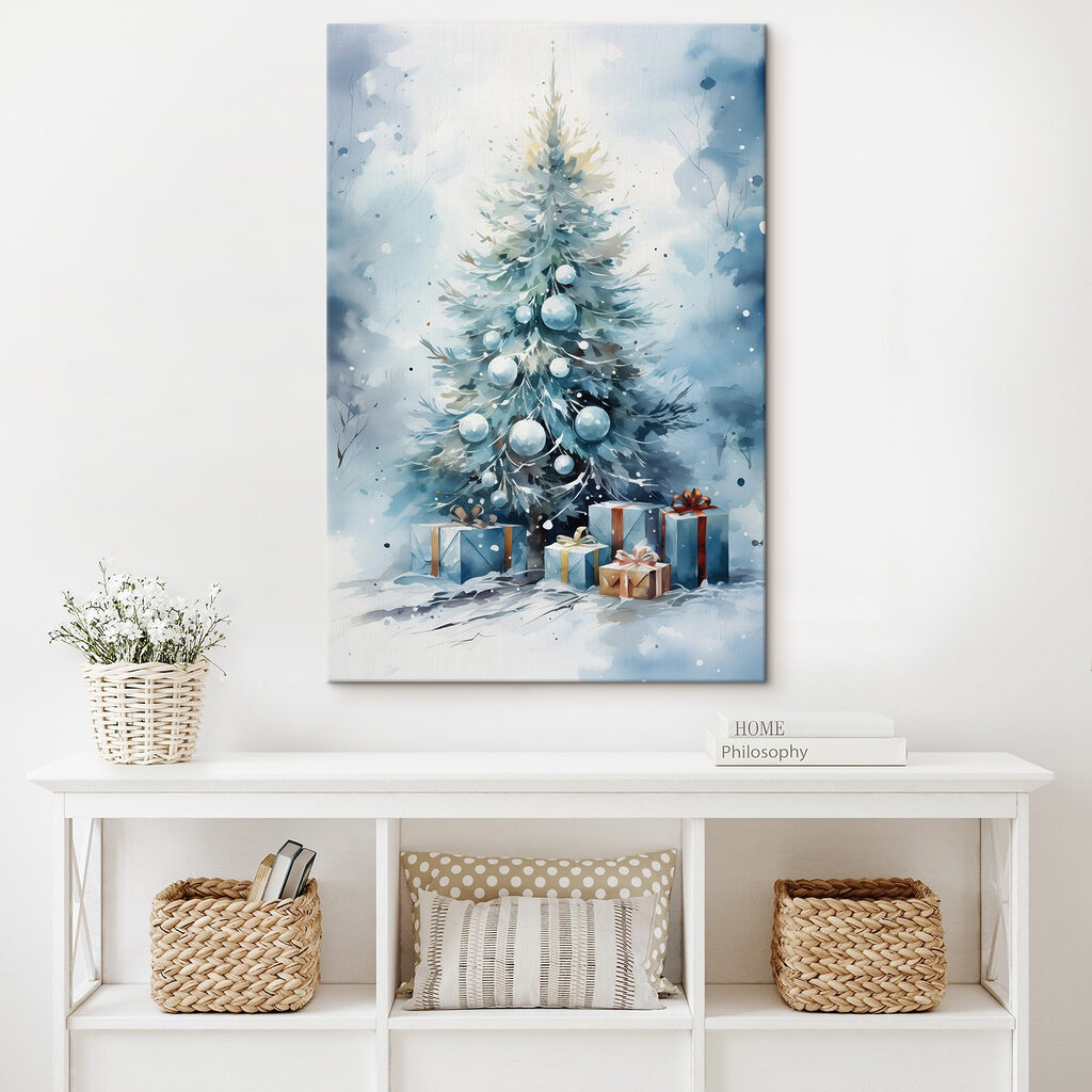 Albero di Natale azzurro — ambiente 1