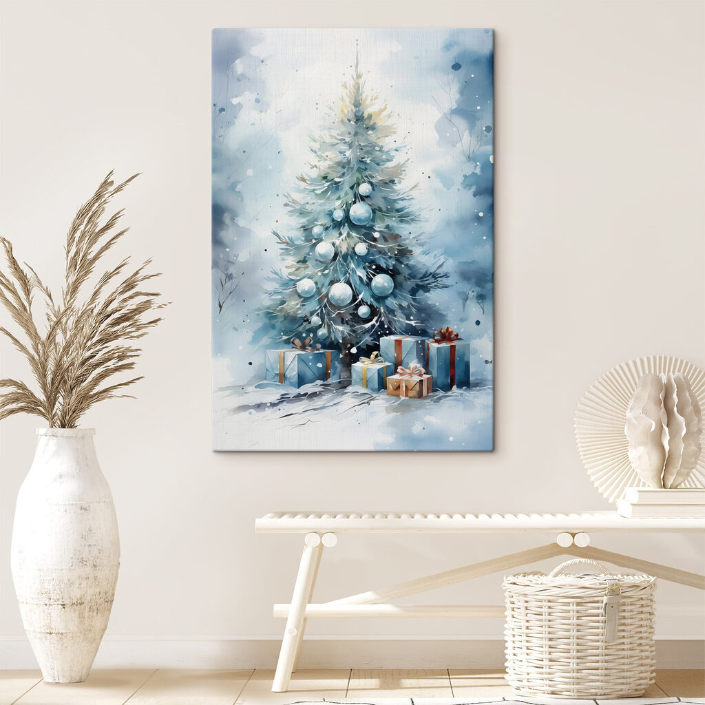 Albero di Natale azzurro — ambiente 2