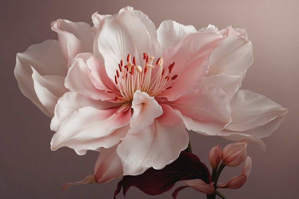 Fiore rosa e bianco — design completo
