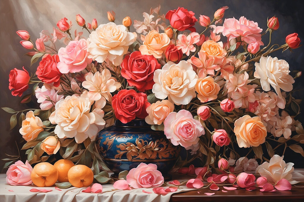 Rose e agrumi caldi — design completo