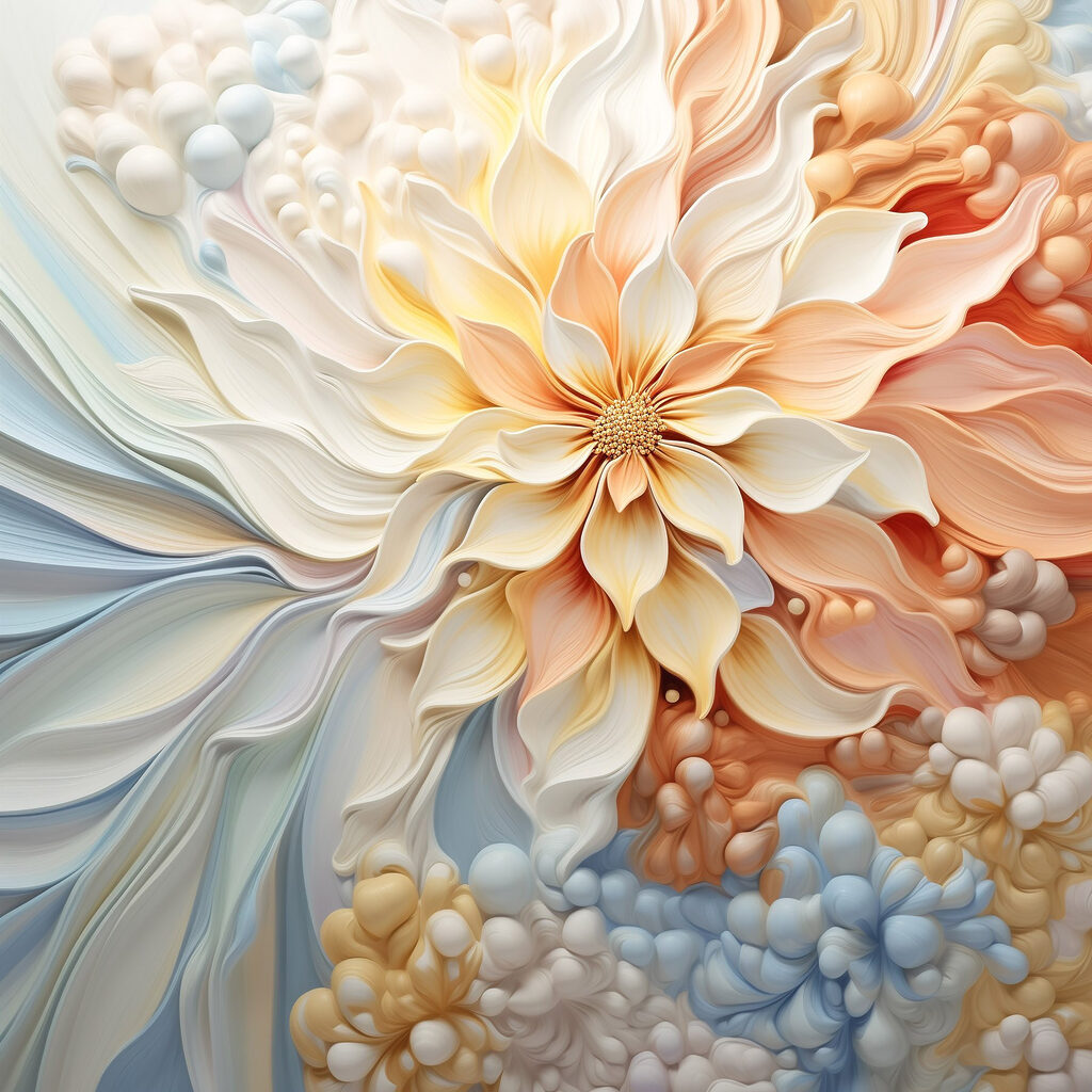 Fiore in toni pastello — design completo