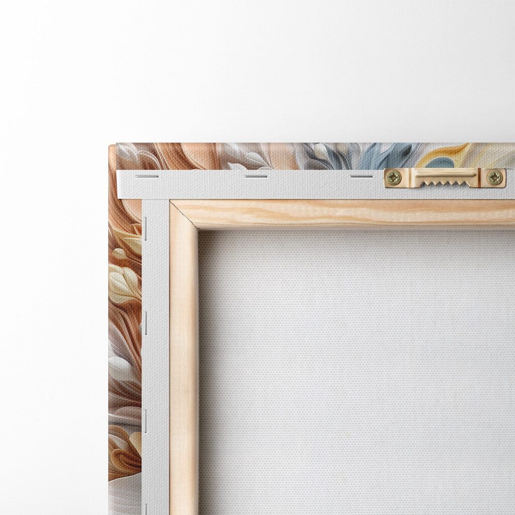 Fiore tra linee ondulate — retro