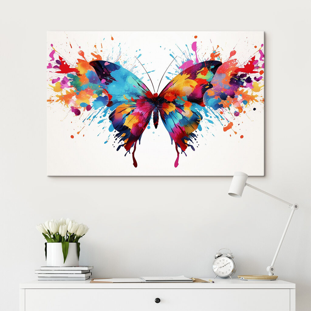 Farfalla di schizzi colorati — ambiente 2