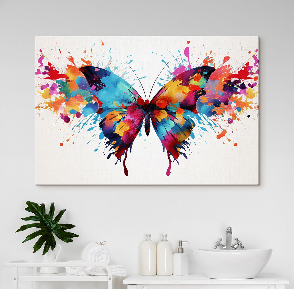 Farfalla di schizzi colorati — ambiente 1