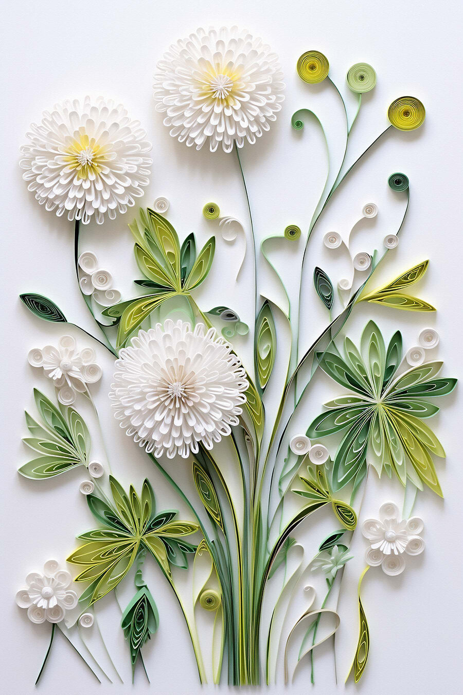 Piccoli fiori bianchi — design completo